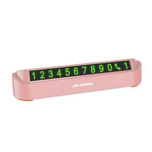Hidden Parking Number Card Nightlight Number Button Parking Number Card, Style: 5 Sets of Numbers (Pink)