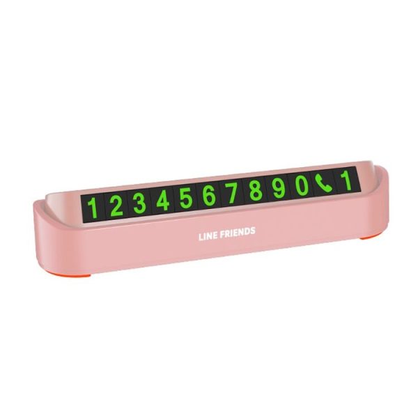 Hidden Parking Number Card Nightlight Number Button Parking Number Card, Style: 5 Sets of Numbers (Pink)