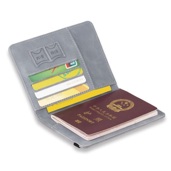 RFID Travel Passport Card Bag Elastic Band Protective Case (Pink) - Image 5