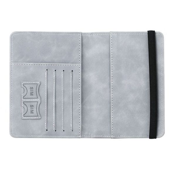 RFID Travel Passport Card Bag Elastic Band Protective Case (Pink) - Image 6