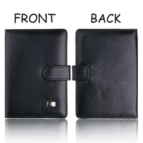 Covc1002 Bank Card Passport Card Holder With Buckle Clip PU Document Protection Card Holder (Brown) - Image 3