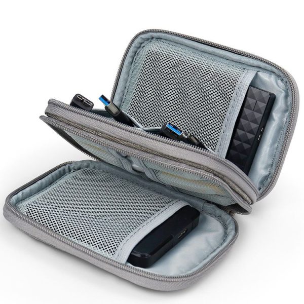 Baona BN-C003 Mobile Hard Disk Protection Cover Portable Storage Hard Disk Bag, Specification: Double-layer (Gray) - Image 3