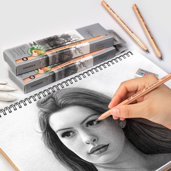 12pcs / Box Marco 7001 Sketch Pencil Children Original Wooden Word Learning Stationery Art Calligraphy Drawing Pencil, Lead hardness: 2B - Image 7