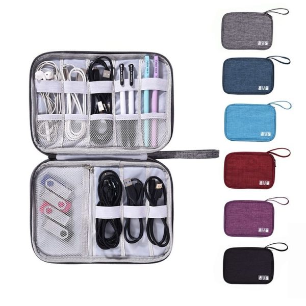 Data Cable Storage Box Waterproof Digital Package Charging Earphone Storage Box U Disk Multi-Function Finishing Box (Black) - Image 2