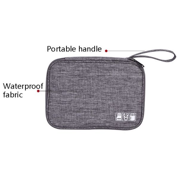 Data Cable Storage Box Waterproof Digital Package Charging Earphone Storage Box U Disk Multi-Function Finishing Box (Black) - Image 3