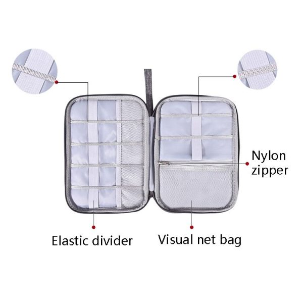 Data Cable Storage Box Waterproof Digital Package Charging Earphone Storage Box U Disk Multi-Function Finishing Box (Black) - Image 4