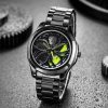 SANDA P1065 Wheel Series Casual Steel Band Quartz Watch For Men (Silver Red) - Image 4