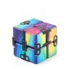3 PCS Unlimited Magics Cube Colorful UV Printing Pocket Magic Cube Variety Folding Fingertip Magic Cube Decompression Toy (NO.168-8-37 Color Stripe Pattern)