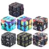 3 PCS Unlimited Magics Cube Colorful UV Printing Pocket Magic Cube Variety Folding Fingertip Magic Cube Decompression Toy (NO.168-8-37 Color Stripe Pattern) - Image 2