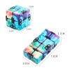 3 PCS Unlimited Magics Cube Colorful UV Printing Pocket Magic Cube Variety Folding Fingertip Magic Cube Decompression Toy (NO.168-8-37 Color Stripe Pattern) - Image 3