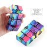 3 PCS Unlimited Magics Cube Colorful UV Printing Pocket Magic Cube Variety Folding Fingertip Magic Cube Decompression Toy (NO.168-8-37 Color Stripe Pattern) - Image 4