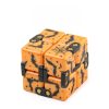 3 PCS Infinite Magic Cube Halloween Theme Variety Flip Folding Second Order Magic Cube Finger Toy, Colour: No.168-8-23 Spider Web Yellow
