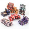 3 PCS Infinite Magic Cube Halloween Theme Variety Flip Folding Second Order Magic Cube Finger Toy, Colour: No.168-8-23 Spider Web Yellow - Image 5