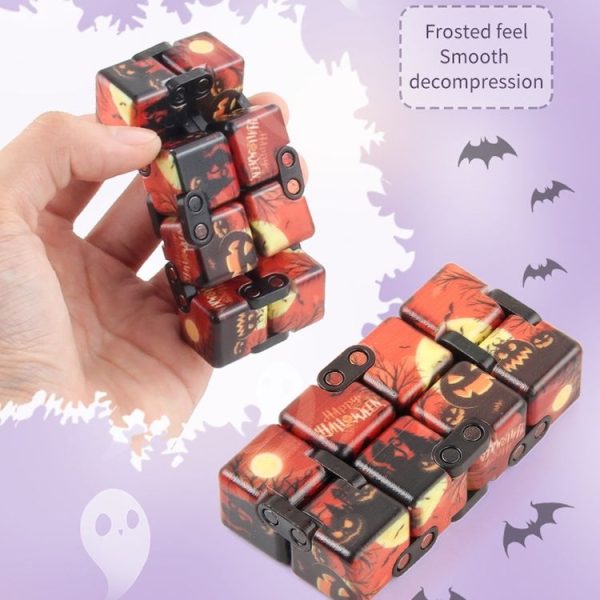 3 PCS Infinite Magic Cube Halloween Theme Variety Flip Folding Second Order Magic Cube Finger Toy, Colour: NO.168-8-26 Halloween Purple - Image 4