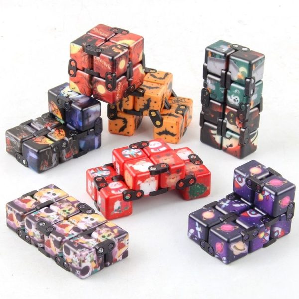 3 PCS Infinite Magic Cube Halloween Theme Variety Flip Folding Second Order Magic Cube Finger Toy, Colour: NO.168-8-26 Halloween Purple - Image 5