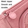 Angoo Student Large-Capacity Stationery Bag Portable Gift Cosmetic Bag (Bean Pink Corduroy) - Image 3