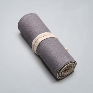 72 Holes Handmade Gray Canvula Pen Curtain Large Capacity Roller Pen Bag Color Lead Sketch Stationery Bag