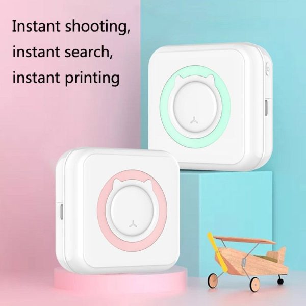 Convenient Pocket Mini Printer Student Wrong Question Thermal Bluetooth Mobile Phone Photo Data Note Printer (Blue) - Image 2