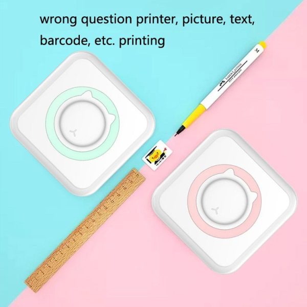 Convenient Pocket Mini Printer Student Wrong Question Thermal Bluetooth Mobile Phone Photo Data Note Printer (Blue) - Image 4