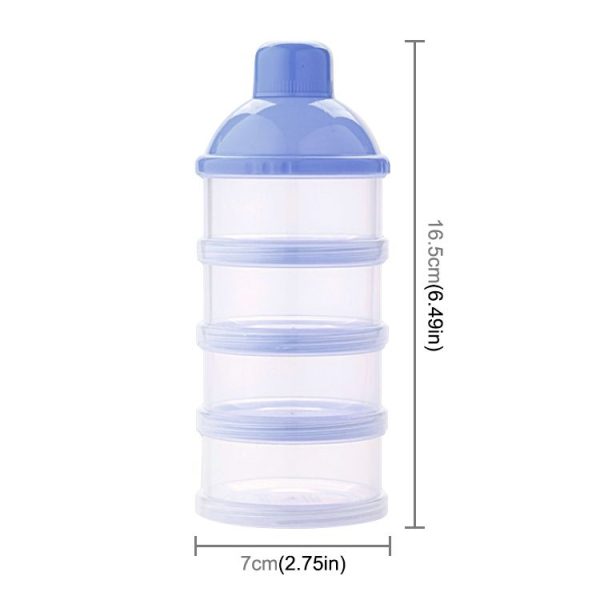 Portable Milk Powder Formula Dispenser Food Container Storage Feeding Box for Baby (Blue) - Image 2
