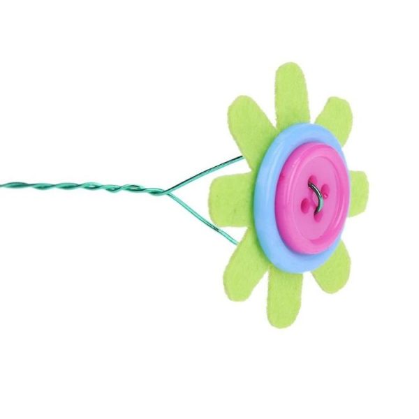 Creative Button Design Bouquet Kids DIY Handcraft Flower Toy Educational Toy - Image 5