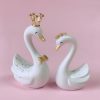 2pcs / Pair Swan Resin Car Decoration Birthday Cake Tanabata Valentine Day Decoration, Color Classification: Large White - Image 2