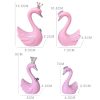 2pcs / Pair Swan Resin Car Decoration Birthday Cake Tanabata Valentine Day Decoration, Color Classification: Large White - Image 3