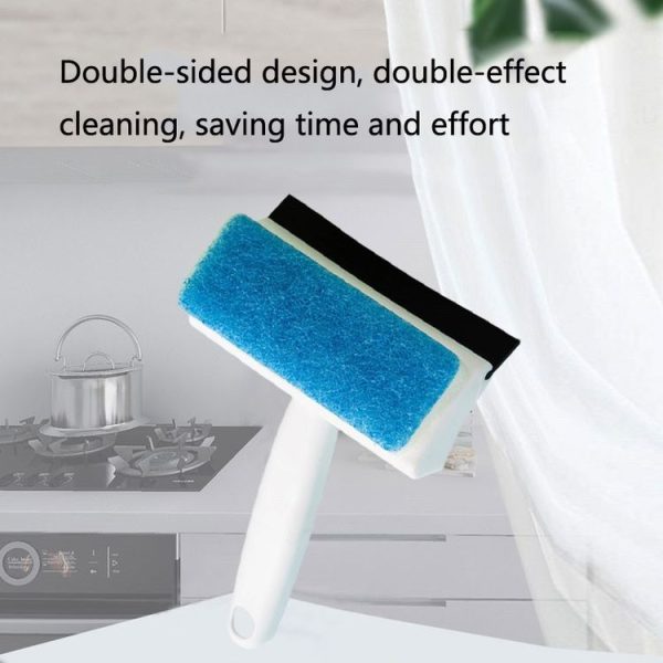 Bathroom Wall Cleaning Brush Household Window Glass Mirror Wiper (White) - Image 3