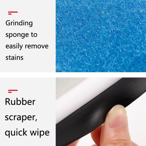 Bathroom Wall Cleaning Brush Household Window Glass Mirror Wiper (White) - Image 4