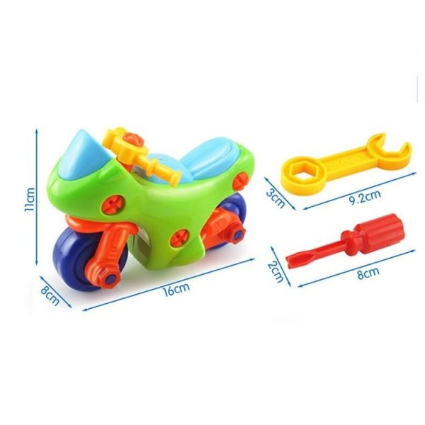 Plastic Screw Nut Disassembly Motorcycle Child Intelligence Assemble Toy - Image 2