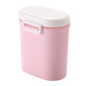 Baby Portable Milk Powder Box Food Container Storage Feeding Box Children Food PP Box, Size: Large12.5 x 9.5 x 15cm (Pink)