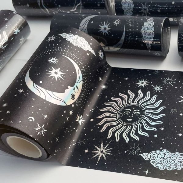 88988 Colorful Bronzing Washi Tape Starry Sky Hand Account Tape (Star Hot Silver 4) - Image 5
