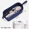 ANGOO Large-Capacity Student Stationery Bag Pure Color Simple Boat Shape Pencil Case (Yellow) - Image 4