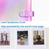 3-Inch 128-Piece PU Photo Album Laser Symphony Mini Digital Photo Storage (Illusion Purple) - Image 5