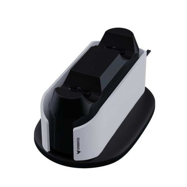 SPARKFOX W20P508 Dual Charger With Contacts Wireless Handle Charger For PS5, Style: Charger+Data Cable - Image 2