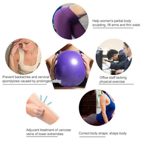JH3152 PVC Yoga Ball Balance Fitness Gymnastic Ball, Diameter: 25cm (Purple) - Image 4