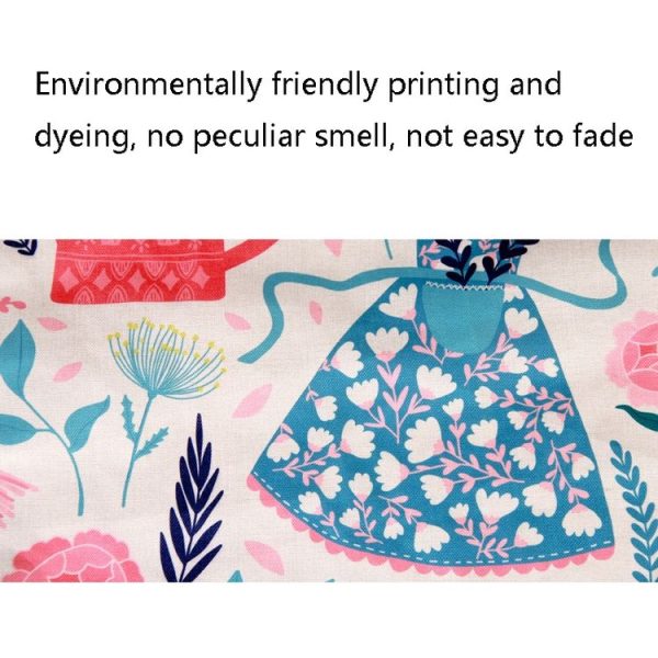 Green Leaf Kitchen Apron Linen Cooking Gown Work Clothes, Specification: 45x56 cm (Life) - Image 5