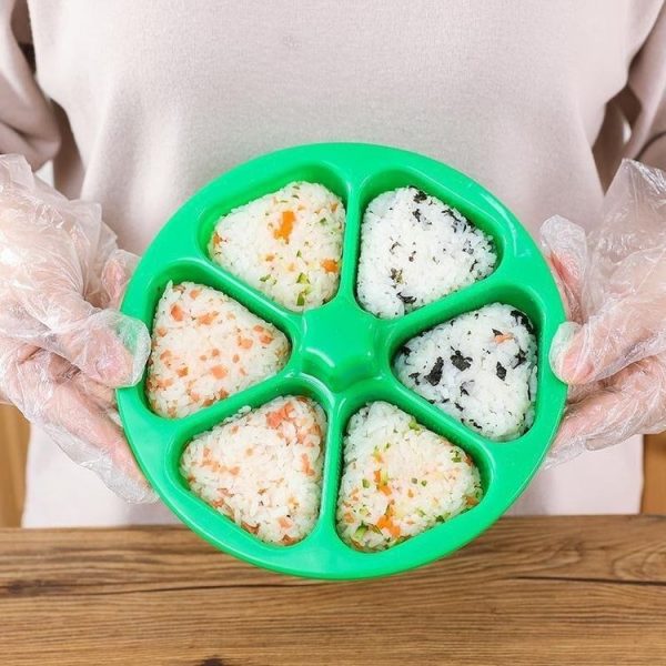 6 In 1 Sushi Triangle Rice Ball Bento Box Mould - Image 2