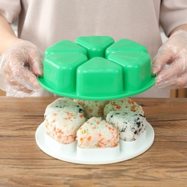6 In 1 Sushi Triangle Rice Ball Bento Box Mould - Image 4
