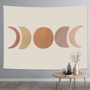 Thick Farbic Tapestry Exaggerated Abstract Style Home Decoration Hanging Background Covering Cloth, Size: 150x100cm (Sun Moon 05)