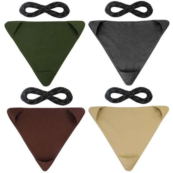 Outdoor Triangle Stool Camp Waterproof Canvas Portable DIY Chair Scorpion Fishing Stool (Brown) - Image 2