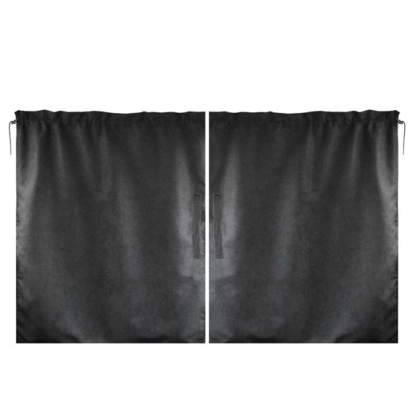 2 PCS 69 x 82cm Automobile Front And Rear Partition Curtain Business Car Air Conditioning Privacy Curtain (black)