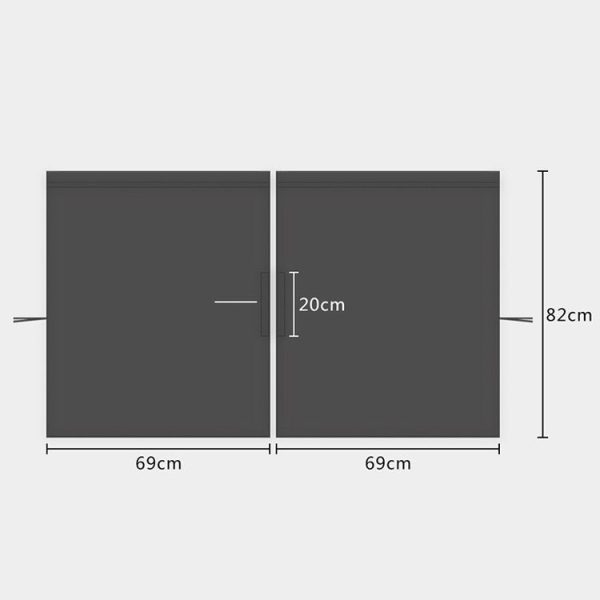2 PCS 69 x 82cm Automobile Front And Rear Partition Curtain Business Car Air Conditioning Privacy Curtain (black) - Image 3