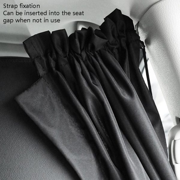 2 PCS 69 x 82cm Automobile Front And Rear Partition Curtain Business Car Air Conditioning Privacy Curtain (black) - Image 6