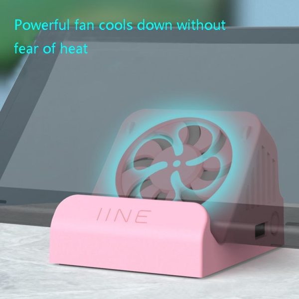 IINE Portable Video Conversion Base With Fan Cooling HDMI Video Converter For Nintendo Switch (Green-L390) - Image 4