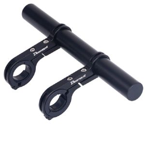DEEMOUNT Bicycle Handlebar Extension Frame Flashlight Bracket, Specification: Black Aluminum Tube