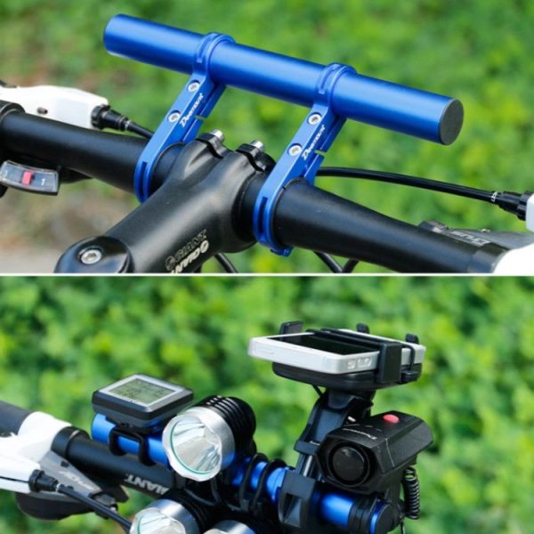 DEEMOUNT Bicycle Handlebar Extension Frame Flashlight Bracket, Specification: Red Aluminum Tube - Image 4