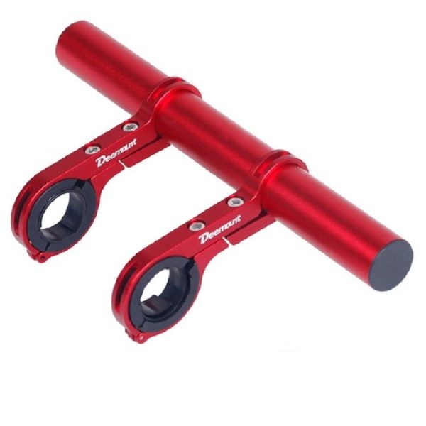 DEEMOUNT Bicycle Handlebar Extension Frame Flashlight Bracket, Specification: Red Aluminum Tube - Image 6
