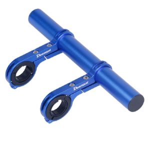 DEEMOUNT Bicycle Handlebar Extension Frame Flashlight Bracket, Specification: Blue Aluminum Tube