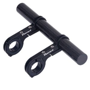 DEEMOUNT Bicycle Handlebar Extension Frame Flashlight Bracket, Specification: Black Carbon Fiber Tube